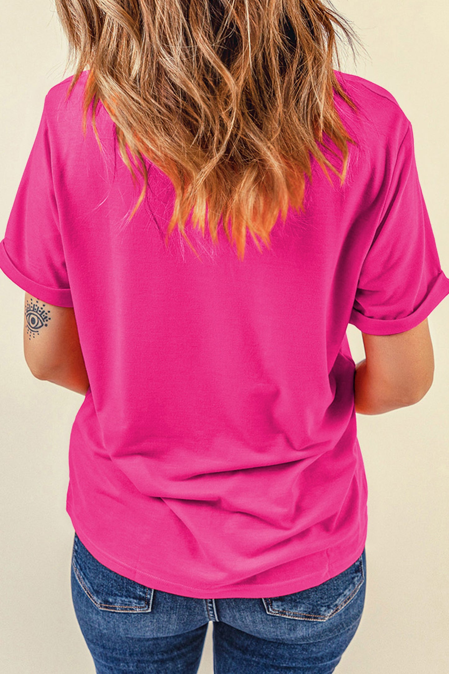 Rose Red LAKE DAYS Floral Lettering T Shirt